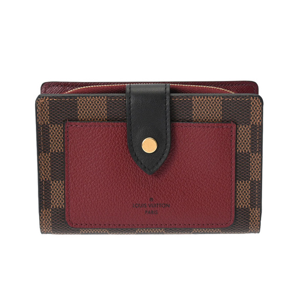 Louis Vuitton Damier Portefeuille Wallet Juliette Bordeaux Canvas Bifold - Picture 1 of 12
